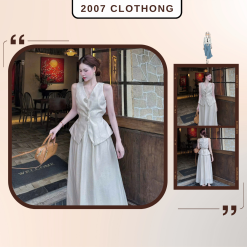 Set Đũi Cao Cấp 3 Bông Rời Chân Váy Dài 2007Cothing