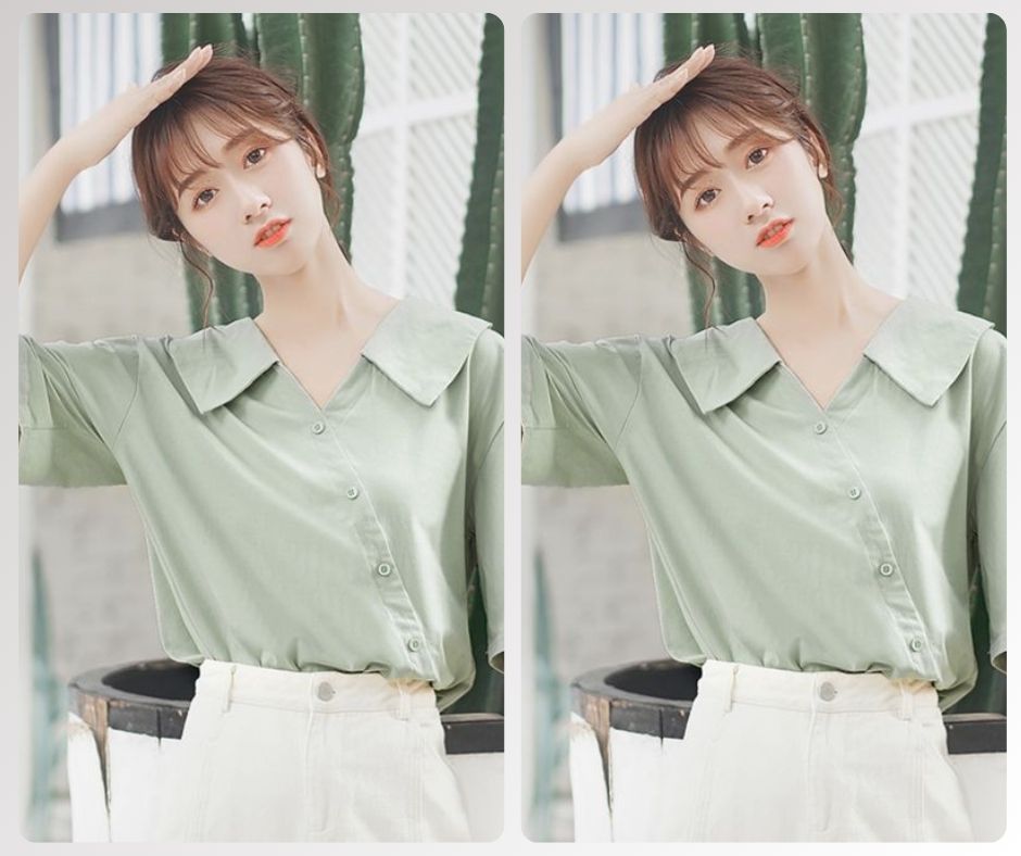 áo sơ mi nữ ngắn tay-2007 clothing