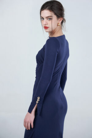 Đầm midi navy 2007 clothing