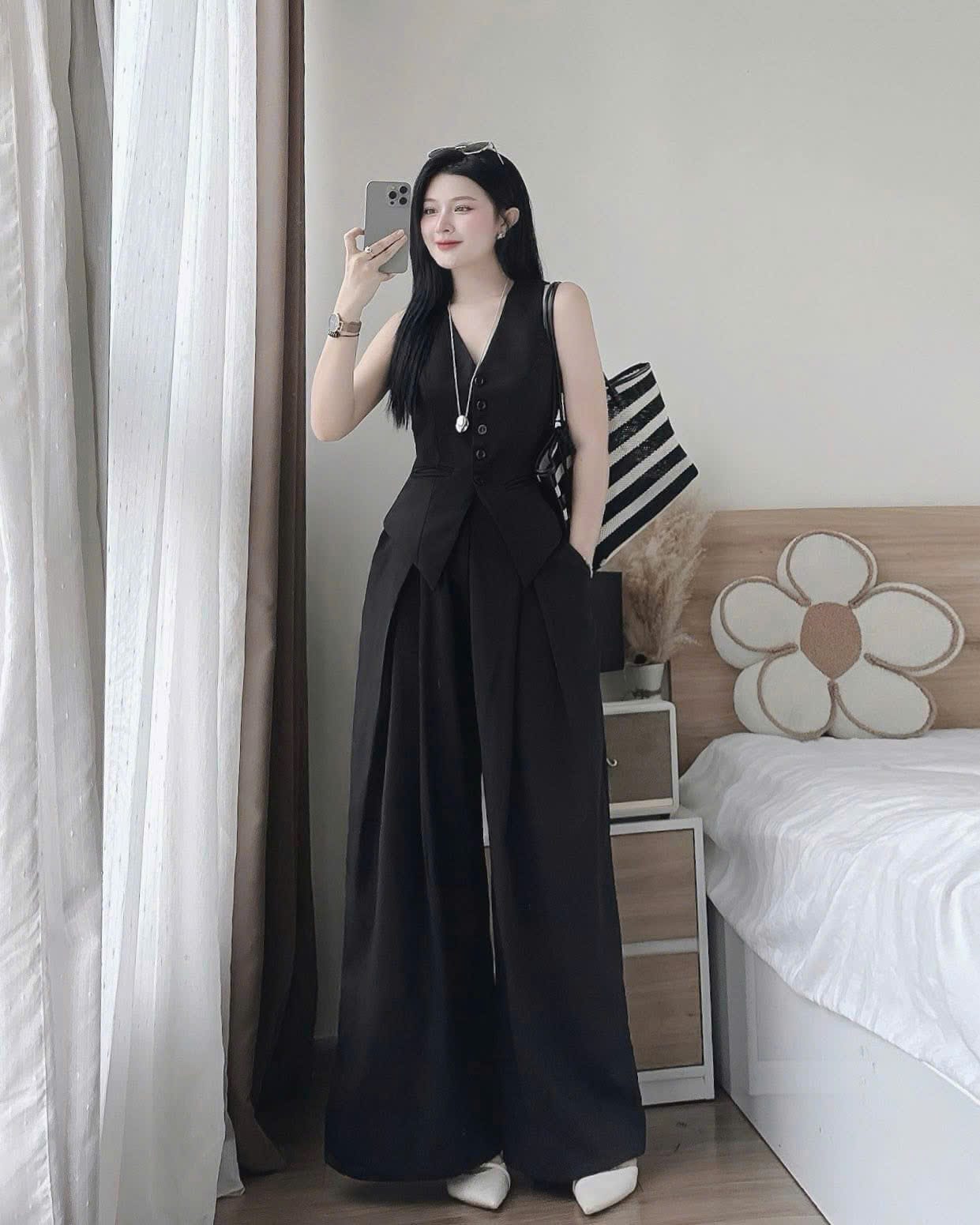 Cách phối đồ thông minh với set áo gile-2007 clothing 